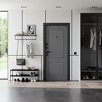 Дверь АРКТИК КЛАССИКА Муар черный / Графит нубук Промет