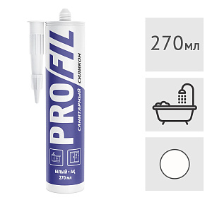Силиконовый герметик Soudal Profil санитарный белый, 270 мл