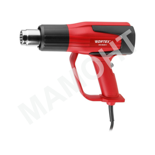 Термовоздуходувка (строительный фен) WORTEX HG 6020-1 в чемодане + набор сопл