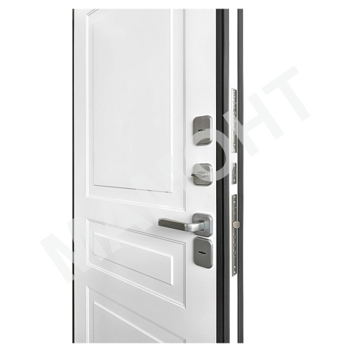 Дверь ВИНТЕР Муар белый / Эмалит белый Промет - Фото 4