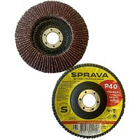 Круг наждачный лепестковый SPRAVA, 125 х 22 мм, Р40