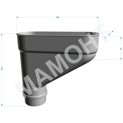 Коллектор Docke Lux ПВХ 100 мм, карбон
