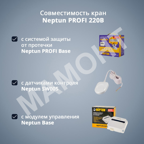 Кран с электроприводом Neptun PROFI 220В - Фото 2