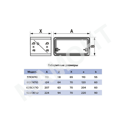 Соединитель плоских каналов с клапаном ERA - Фото 2