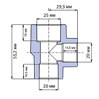 Тройник переходной ПП Wavin Ekoplastik