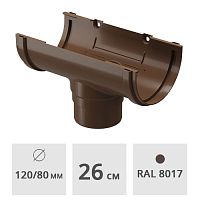 Воронка желоба Docke DACHA ПВХ 120 мм / 80 мм, светло-коричневый