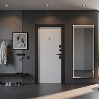 Дверь АРКТИК М Букле графит / Экошагрень белый (ПФ-039) Промет