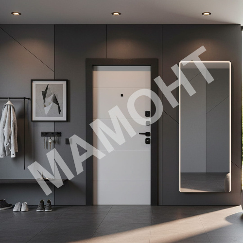 Дверь АРКТИК М Букле графит / Экошагрень белый (ПФ-039) Промет - Фото 2