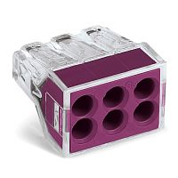 Клемма на 6 проводников (0,75-2,5 мм2) без пасты WAGO (773-106)