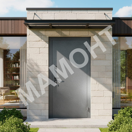 Дверь АРКТИК М Букле графит / Экошагрень белый (ПФ-039) Промет - Фото 3