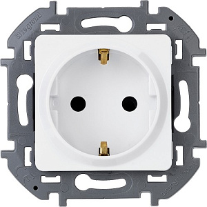 Розетка Legrand INSPIRIA с заземлением, белый