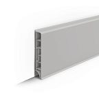 Плинтус напольный прямоугольный 80 мм 2,2 м Ideal Дюра, 002 Светло-серый