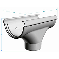 Воронка желоба Docke Lux ПВХ 141 мм / 100 мм, шоколад