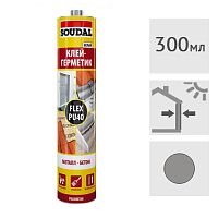 Клей-герметик полиуретановый Soudal FLEX PU 40 серый, 300 мл