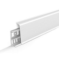 Плинтус напольный 70 мм Ideal Деконика 001 Белый