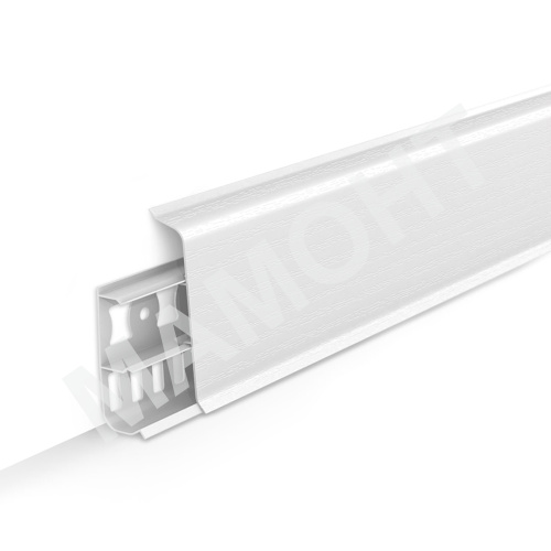 Плинтус напольный 70 мм Ideal Деконика 001 Белый