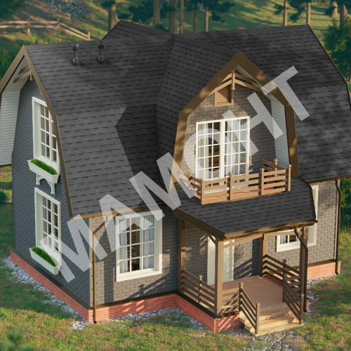 Ламинированная гибкая черепица Docke PIE DRAGON EUROPA серый, 2,38 м2