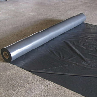 Пленка под стяжку черная (вторичная) 200 мкм (1 пог.м. = 3 м2)