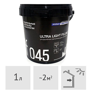 Шпатлевка ультра легкая заполняющая СМиТ ULF 045 (Ultra Light Filling), 1 л
