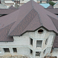 Ламинированная гибкая черепица Docke PIE DRAGON PREMIUM зрелый каштан, 2,38 м2