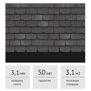Гибкая черепица Docke PIE PREMIUM Женева фладен, 3,1 м2