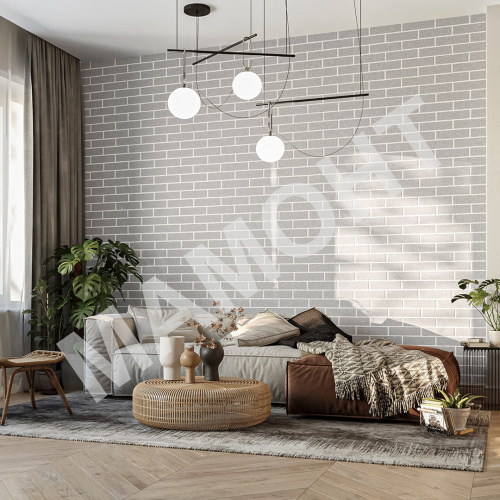Декоративное покрытие АМК, цвет 002 (бело-серый), имитация кирпича - Фото 3
