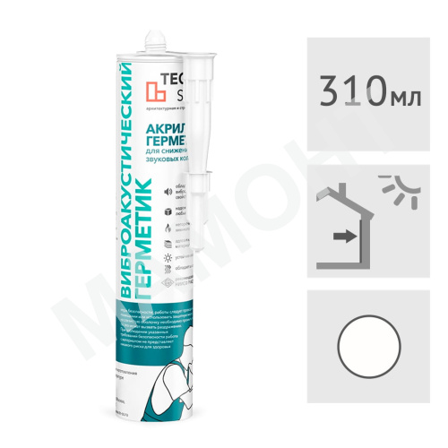 Акриловый герметик виброакустический ТехноСонус Sonetic, 310 мл