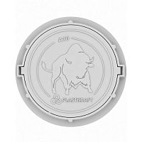 Люк газонный композитный легкий Plastkraft А10 серый