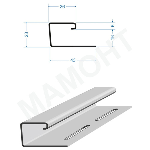 J-профиль Docke LUX 3 м, канадская береза