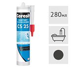 Силиконовый герметик Ceresit CS 25 санитарный (18) черный, 280 мл