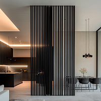 Интерьерная рейка МДФ STELLA Милана Black Edition 20*30*2700 мм