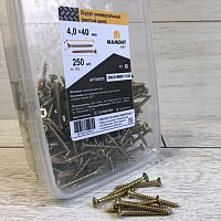 Шуруп универсальный желтый 4.0 х 40 мм МАМОНТ (250 шт.)