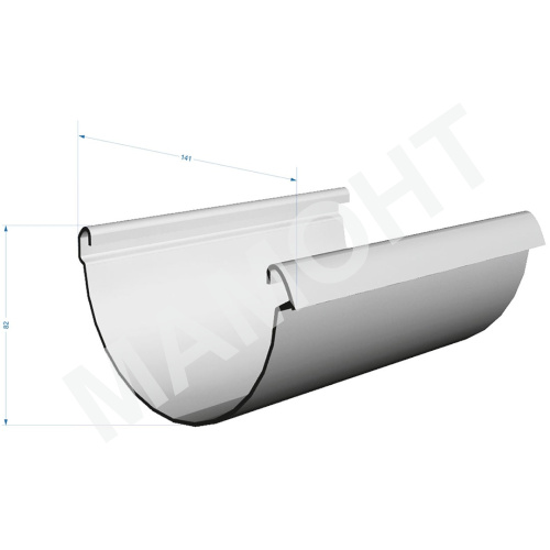Желоб Docke Lux ПВХ 141 мм х 3 м, пломбир