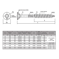 Конструкционный саморез 5.0*100 потай WT 200 шт. MFIX