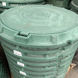 Люк канализационный композитный легкий Plastkraft A15 зеленый