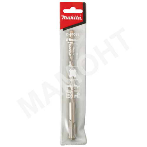 Бур (сверло) 6 x 100 x 160 мм MAKITA SDS-plus (D-00066)