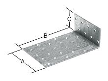 Уголок крепежный анкерный KUL 80 x 120 x 40 мм, металл 2,0 мм STARFIX (SMP-80556-1)