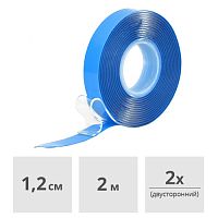 Лента двухсторонняя клейкая кристально-прозрачная 12 мм х 2 м UNIBOB