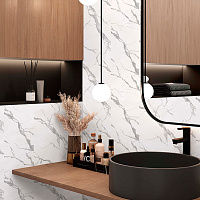 Панель ПВХ Европрофиль Мрамор серый 671 (2700 х 250 х 8 мм) 4 шт.