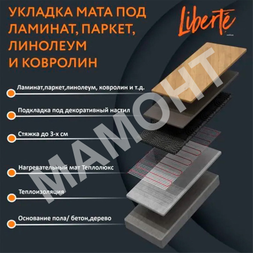 Мат нагревательный для теплого пола Теплолюкс Liberte - Фото 10