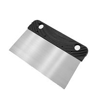 Шпатель зубчатый нержавеющий 200 мм зуб А2 DECOR