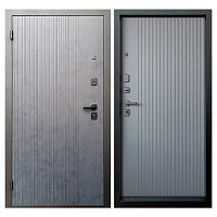 Дверь РОНА Бетон графит / Графит нубук (+ чёрный муар) Промет