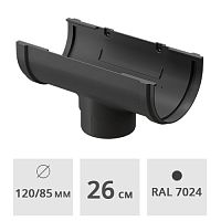 Воронка желоба Docke Premium ПВХ 120 мм / 85 мм, графит (RAL 7024)