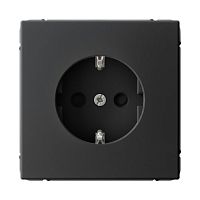 Розетка Systeme Electric ARTGALLERY с заземлением и быстрозажимными клеммами, карбон