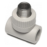 Тройник ПП с металлической наружной резьбой Wavin Ekoplastik