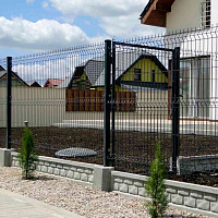 3D Панель для забора сварная Light, (3,5 мм, 1,53 x 2,5 м), (RAL7016, серый)