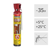 Пена монтажная Soudal ОКНА ДВЕРИ бытовая с аппликатором Genius Gun, 750 мл