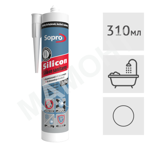 Силиконовый герметик Sopro 052 (00) прозрачный, 310 мл