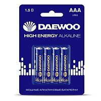 Батарейка AAA LR03 1,5V alkaline 4 шт. DAEWOO HIGH ENERGY (5030381)