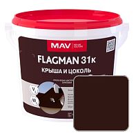 Краска MAV FLAGMAN 31к крыша и цоколь шоколадно-коричневая матовая, 3 л